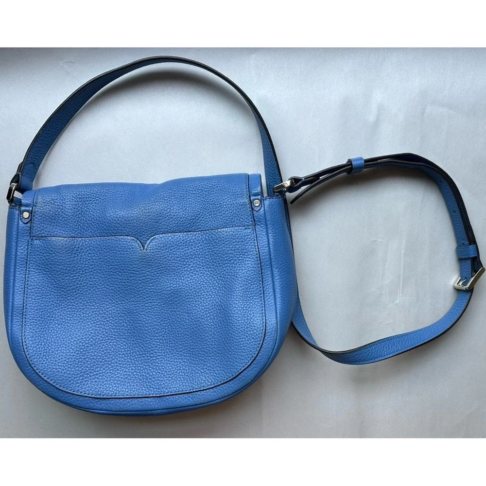 Kate Spade Roulette Small Saddle Crossbody Bag Deep Cornflower